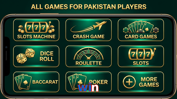 Main screen of Win games page for PK players