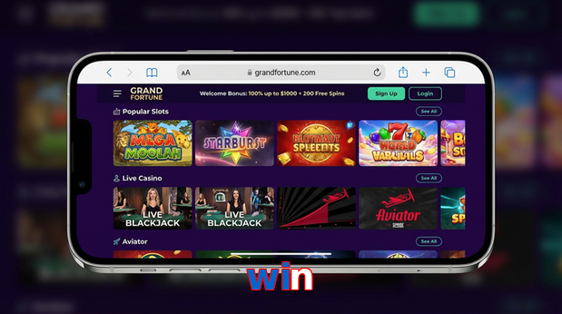 Main screen of Win ios page for PK players